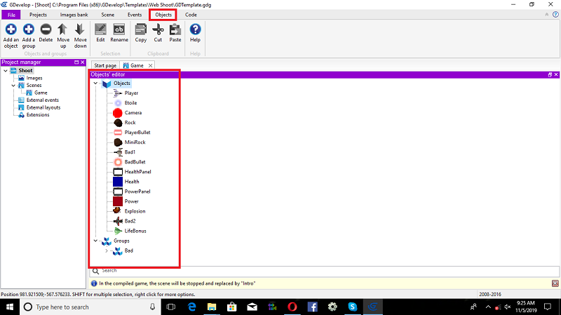 2D Air Force Combat Game Using gdevelop Engine